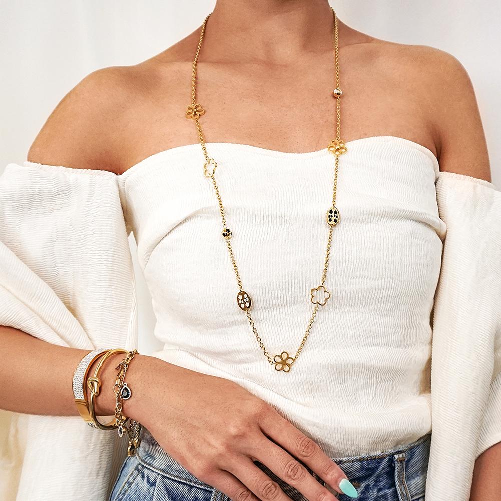 Lucky Clover in 14K Plated Gold Necklace