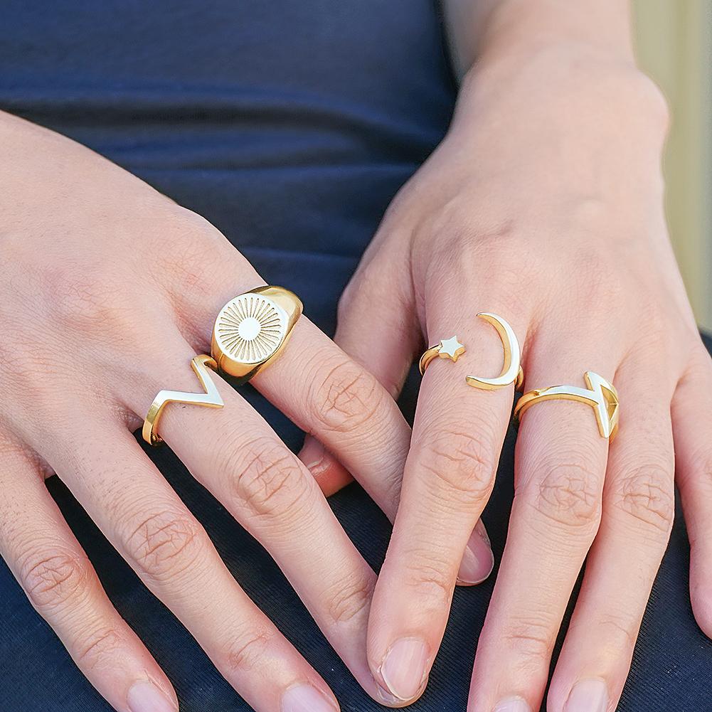 Halo 14 K Gold Plated Ring