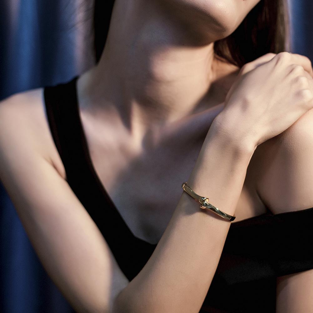 Love Knot in 14K Plated Gold Cuff