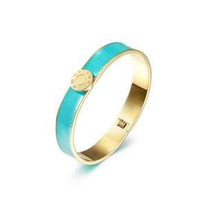 Roman Numerals Enamel Bangle