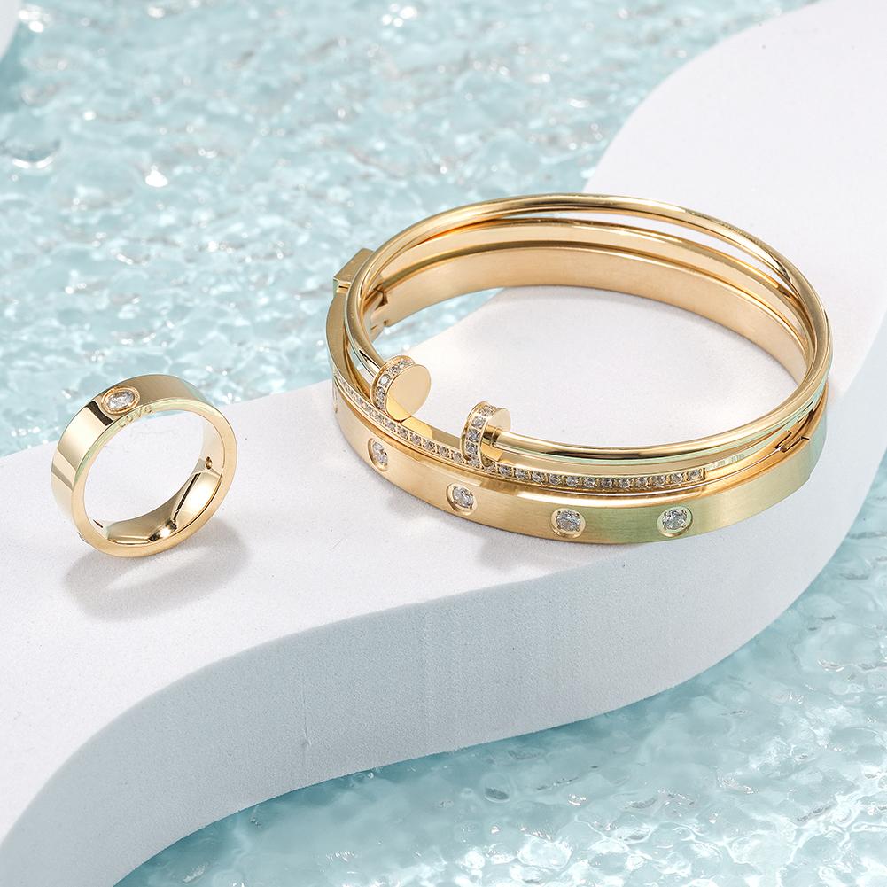 Layered Bangle Ring Set