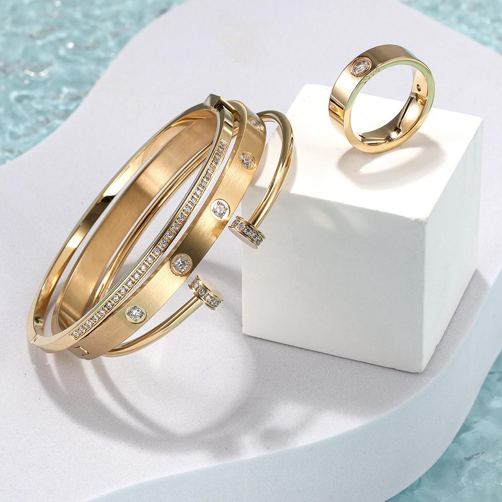 Layered Bangle Ring Set