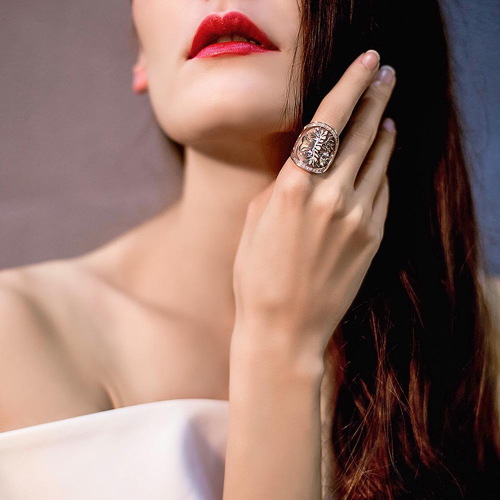 Filigree Tree of Life Wide in 14K Plated Gold Ring