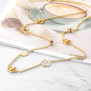 Lucky Clover in 14K Plated Gold Necklace