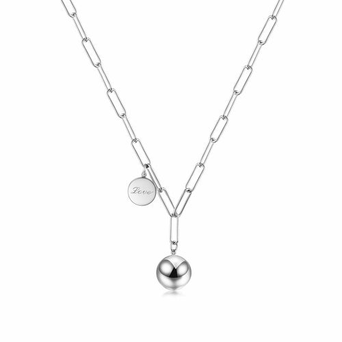 Happiness Dainty Ball Pendant in 14K Plated Gold Necklace