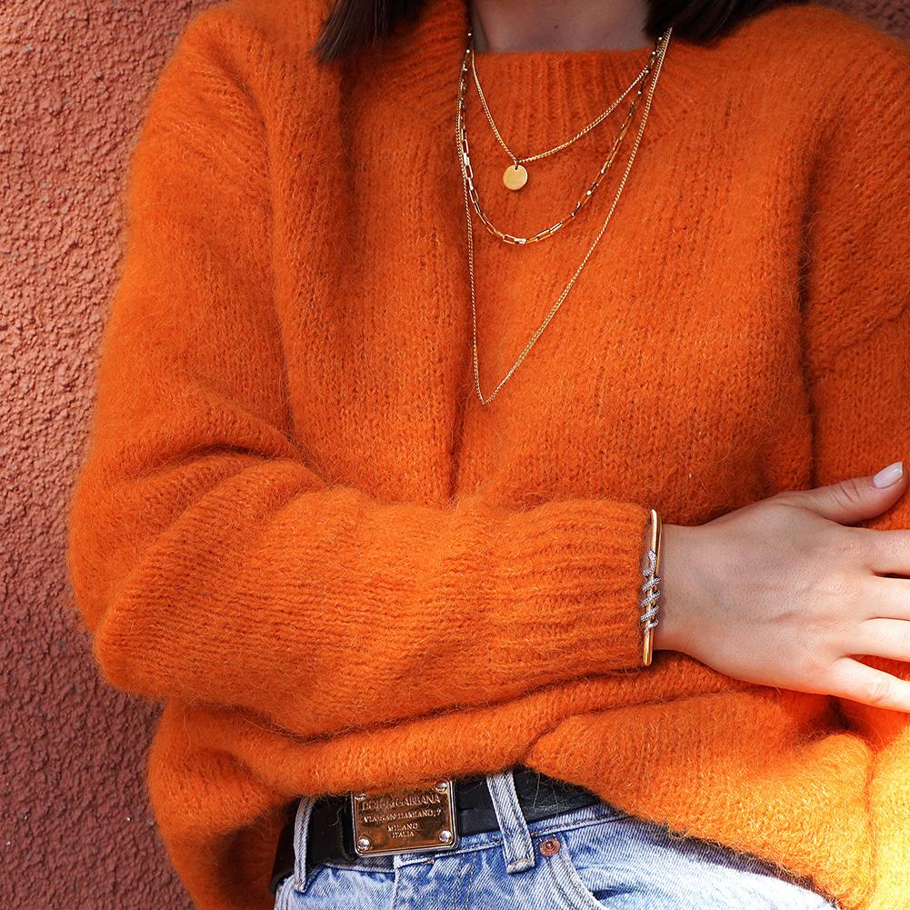 Snake Coiled Loved Paved Bangle Set