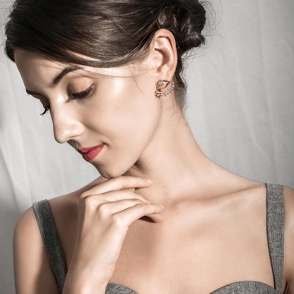 PAVÉ Ear Jacket in 14K Plated Gold Earrings