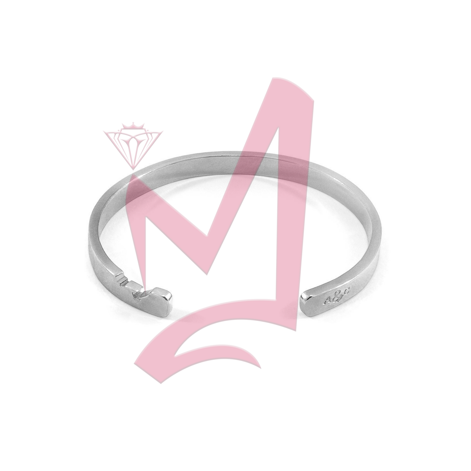 Axton Cutout Wayfarer Silver Bangle