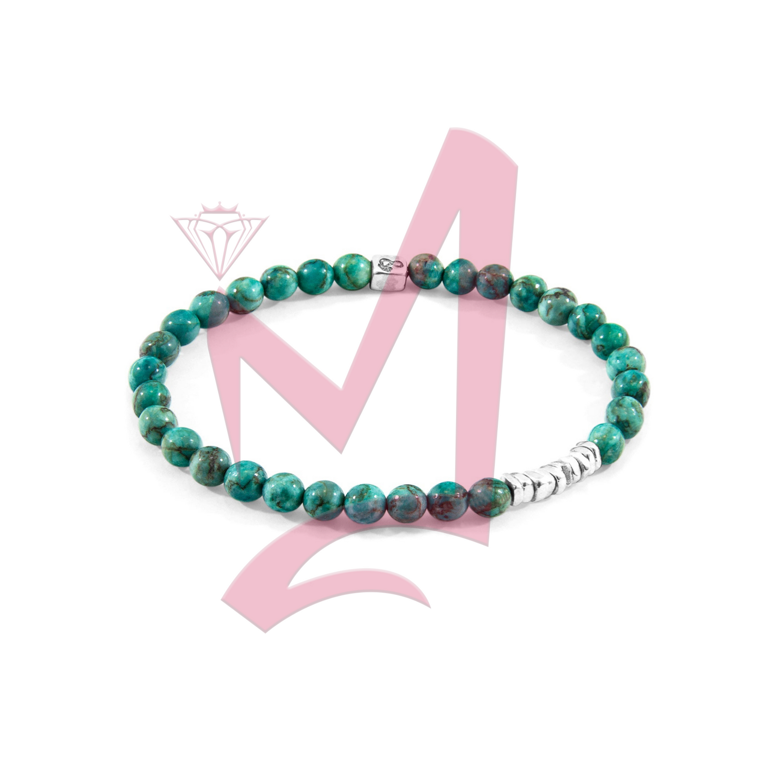 Blue Turquoise Atrato Silver and Stone Bracelet