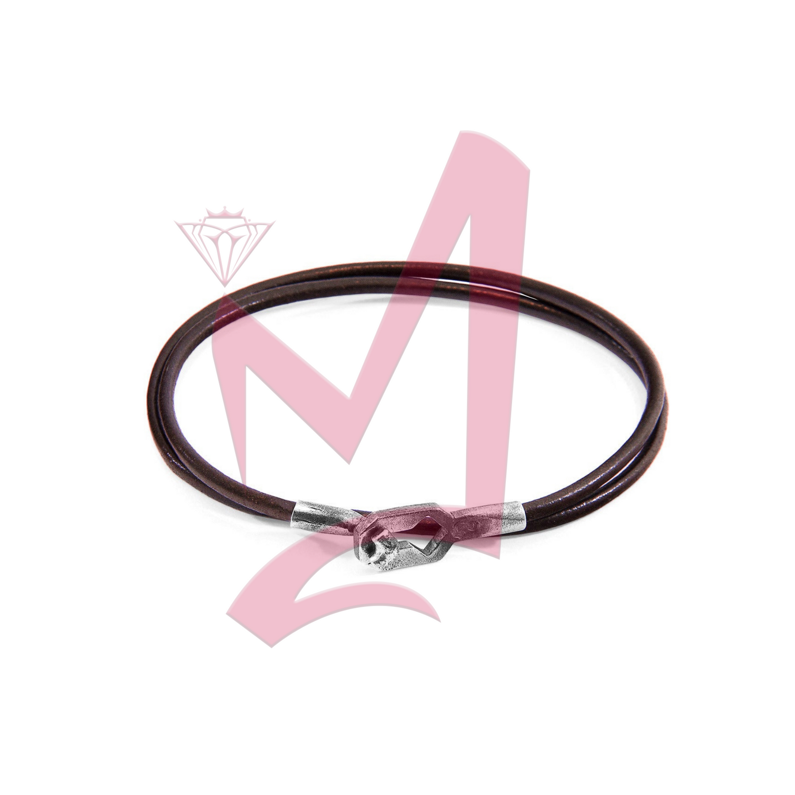 Mocha Brown Tenby Silver & Leather Bracelet