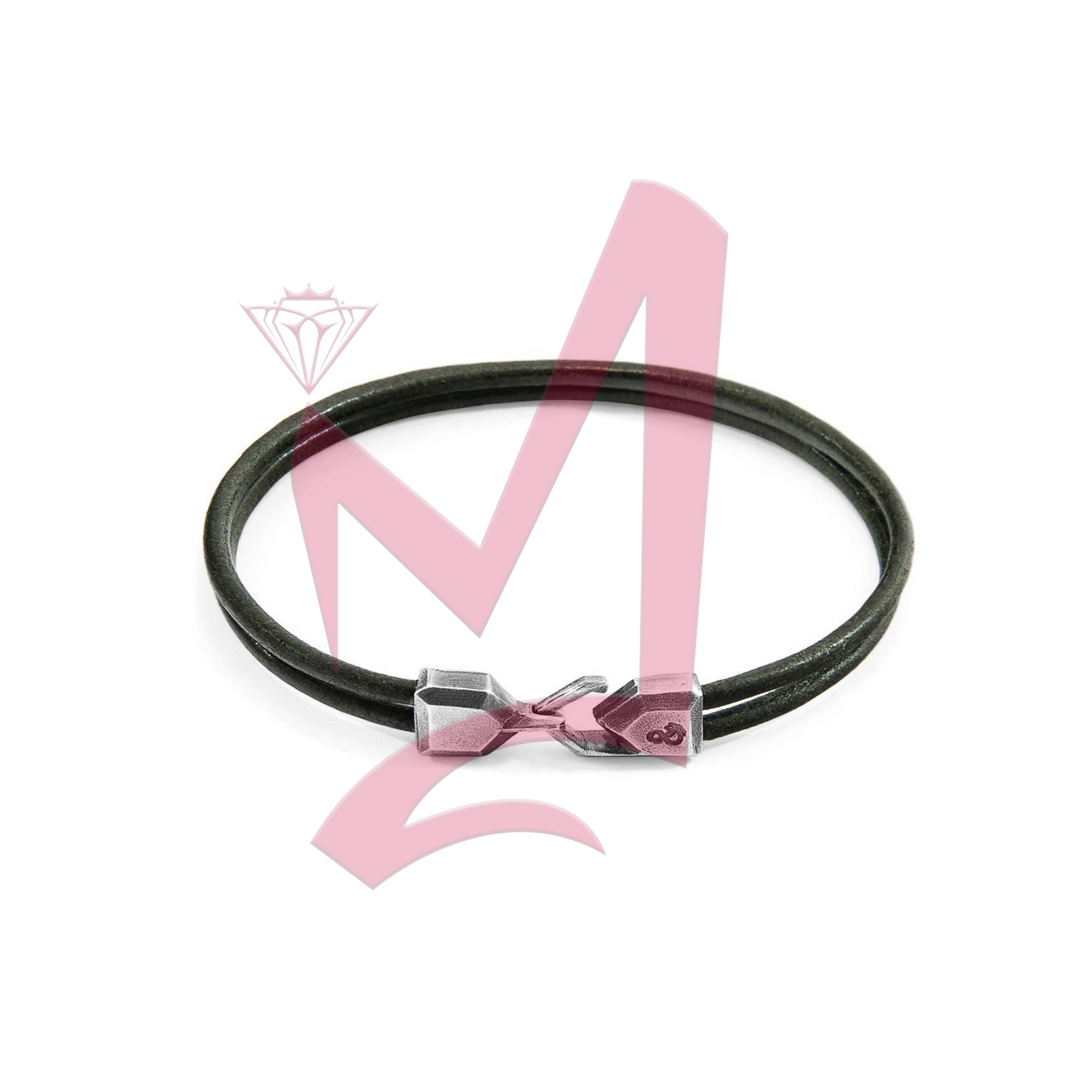 Racing Green Cromer Silver & Leather Bracelet