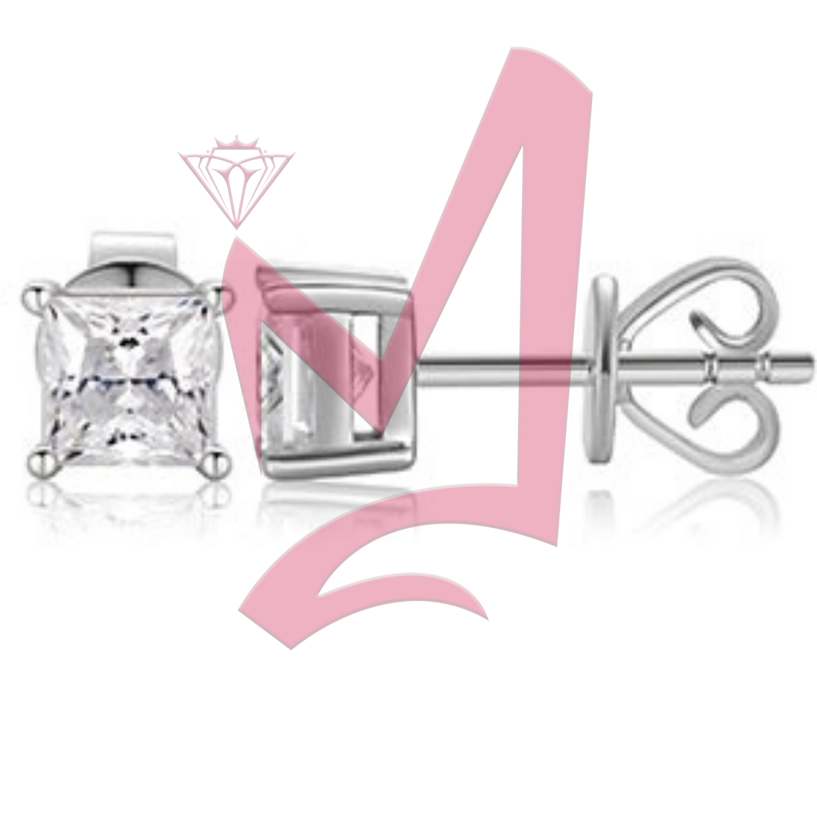 0.6 Carat D Color Moissanite Stud Earrings 100% 925 Sterling Silver