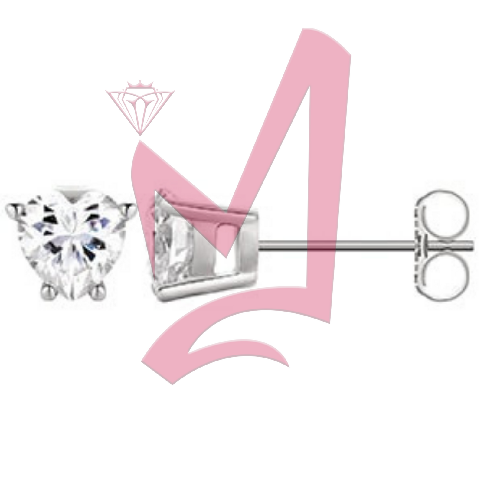 0.5 Carat D Color Moissanite Stud Earrings 100% 925 Sterling Silver