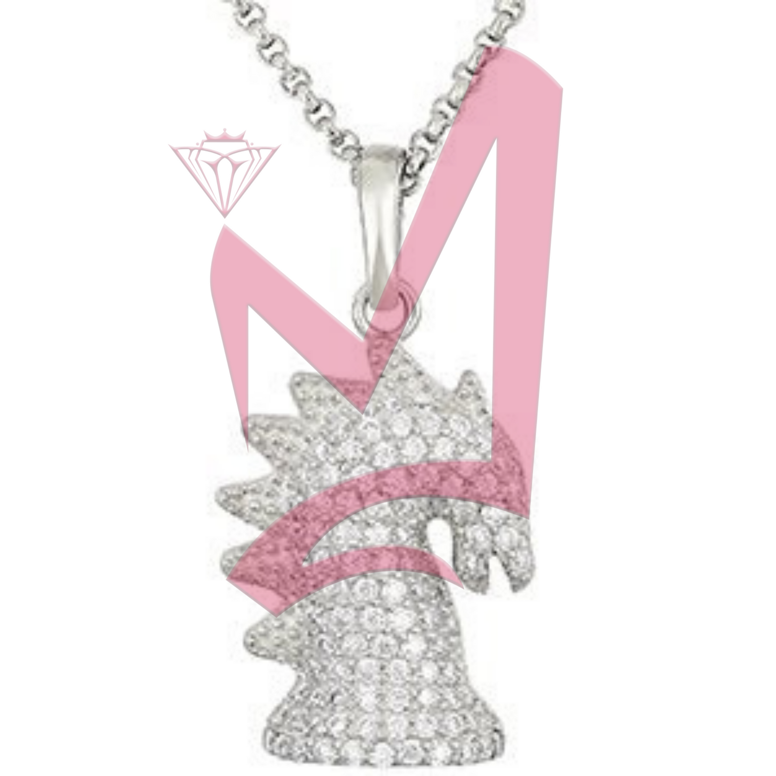 0.6ctw Moissanite Seahorse 100% 925 Silver Silver Necklaces