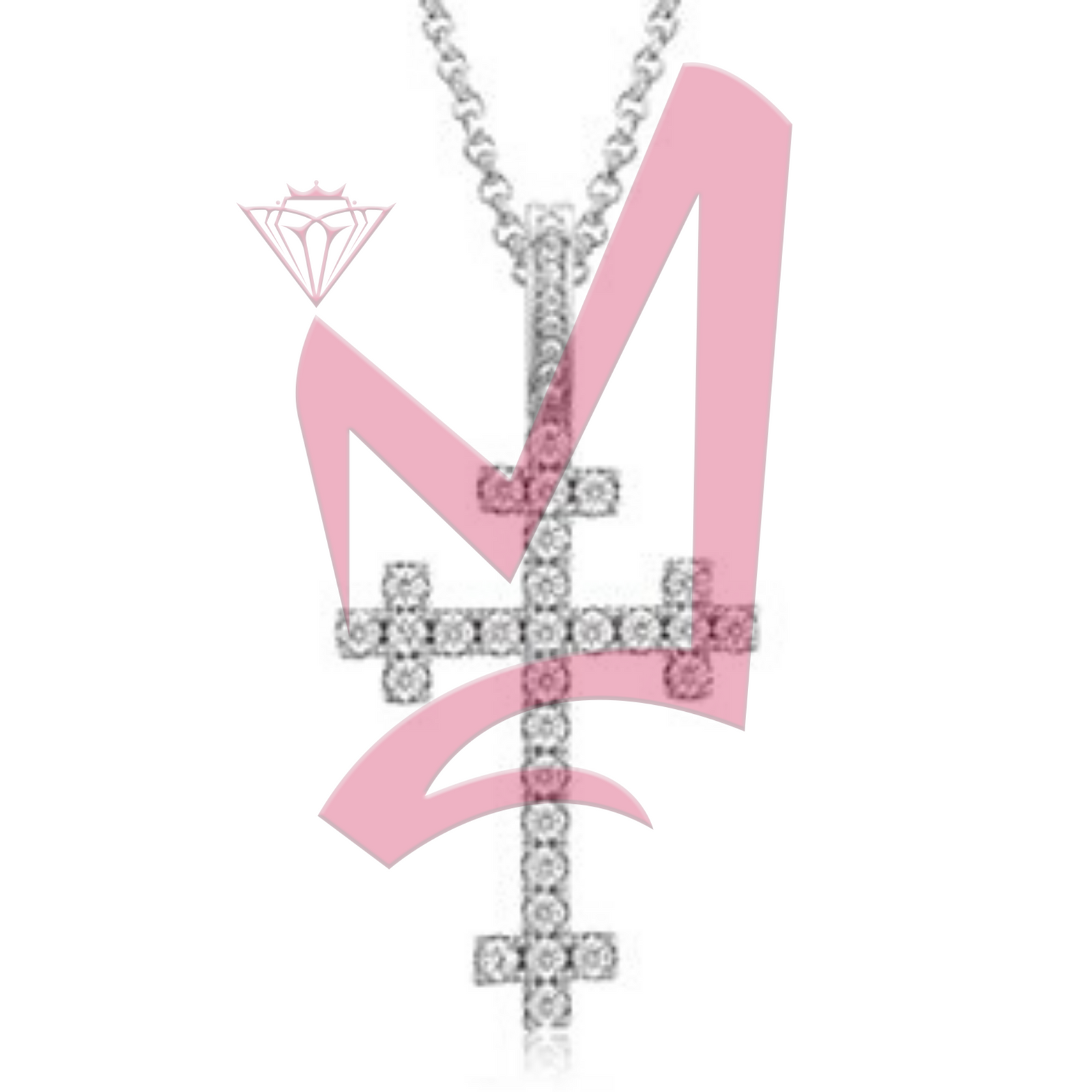 0.93ctw Moissanite Religious Cross Pendant Round Cut D 100% 925  Sterling Silver