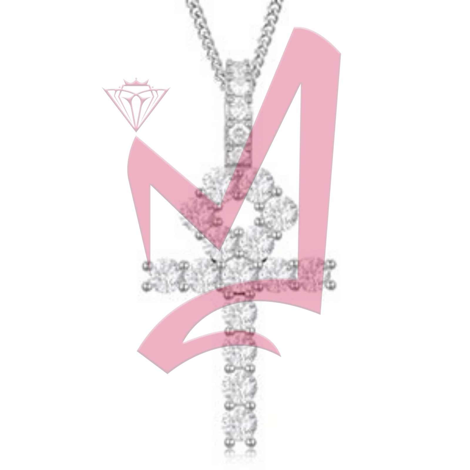 8.1ctw Moissanite Diamond Cross Pendant 100% 925 Sterling Silver