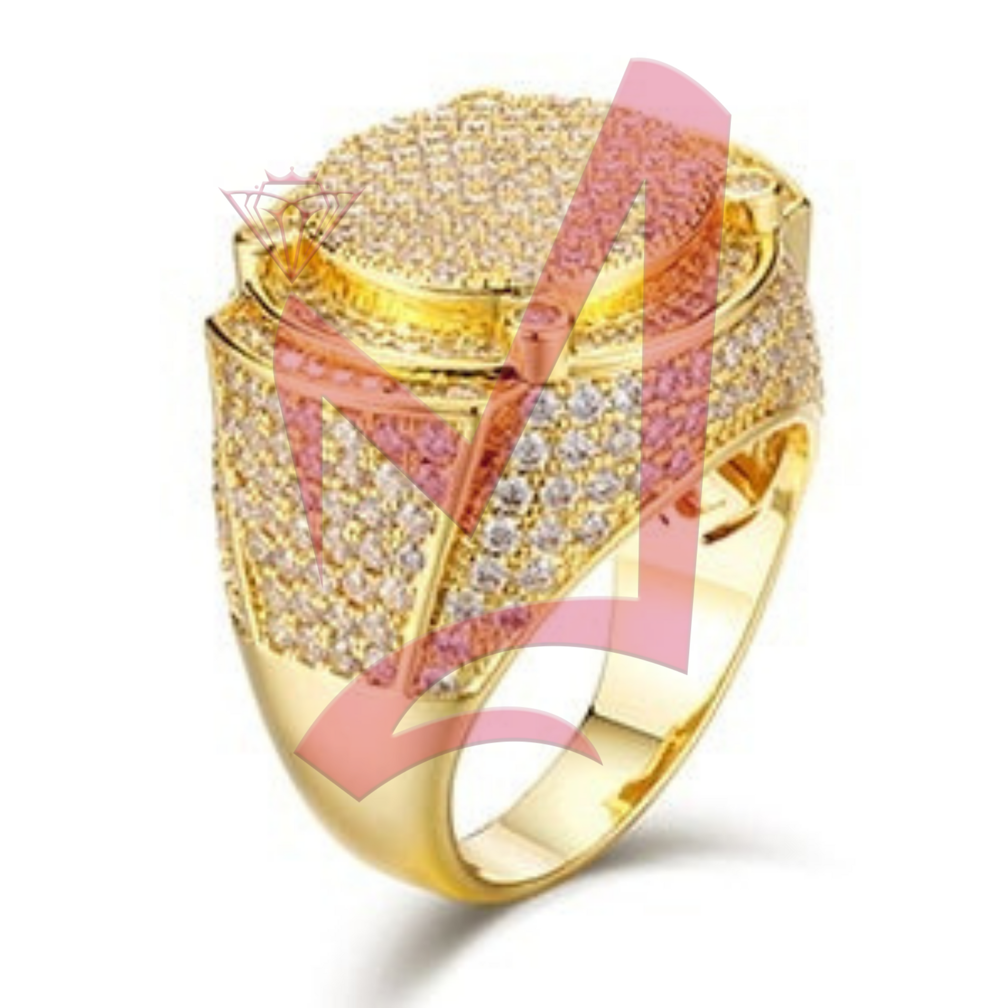 Cubic Zircon Exaggeration Ring