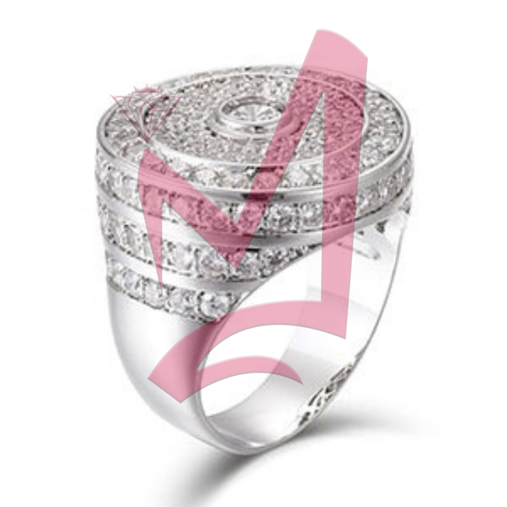 Cubic Zircon Luxury Exaggerated Ring