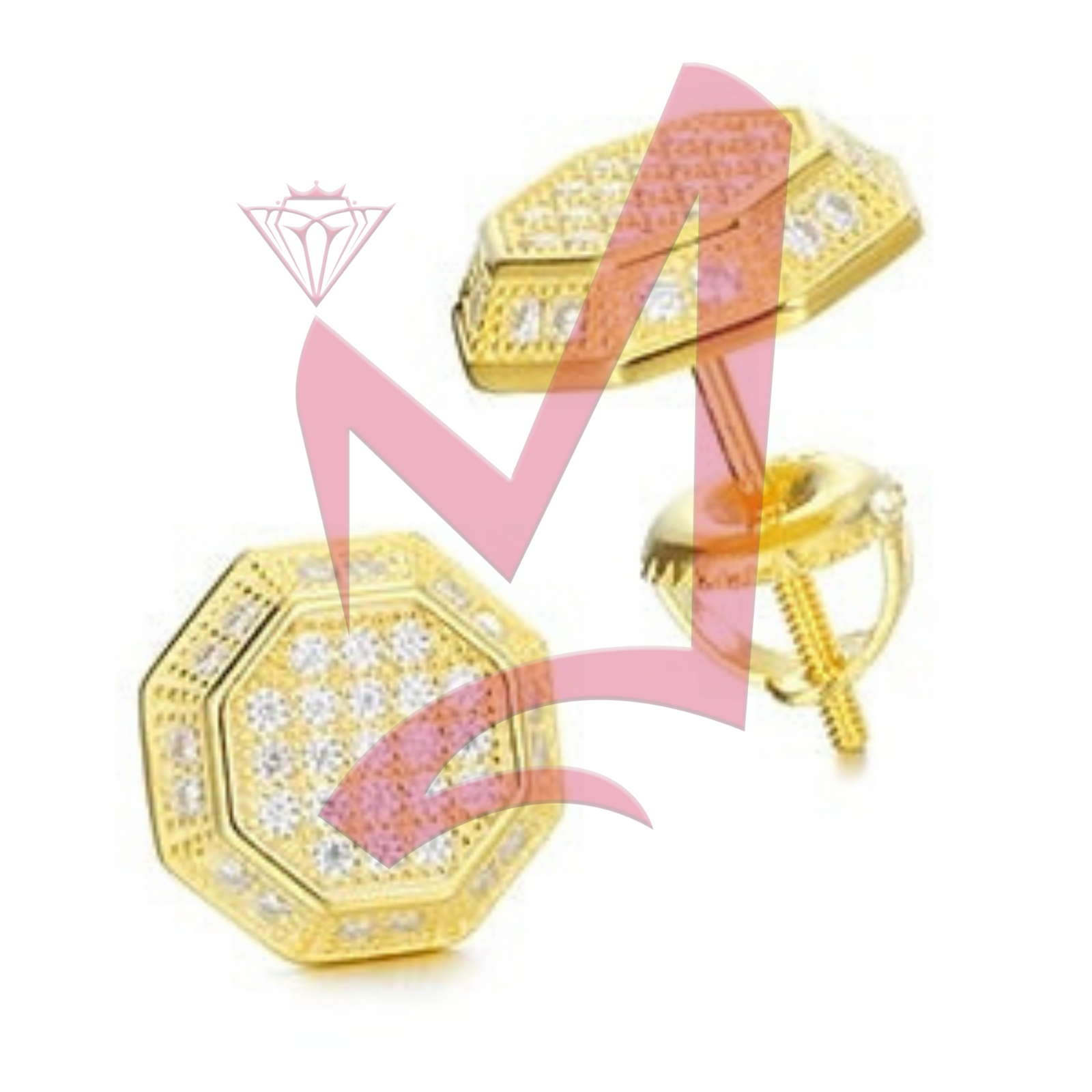 D Color Moissanite Gemstone Stud Earrings 100% 925 Sterling Silver