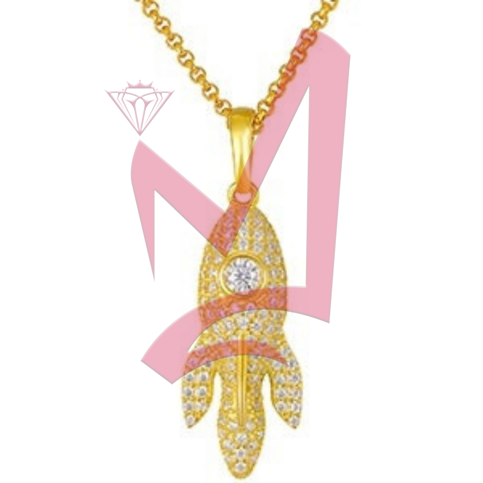 Iced Out Moissanite Whale Pendant 100% 925 Sterling Silver