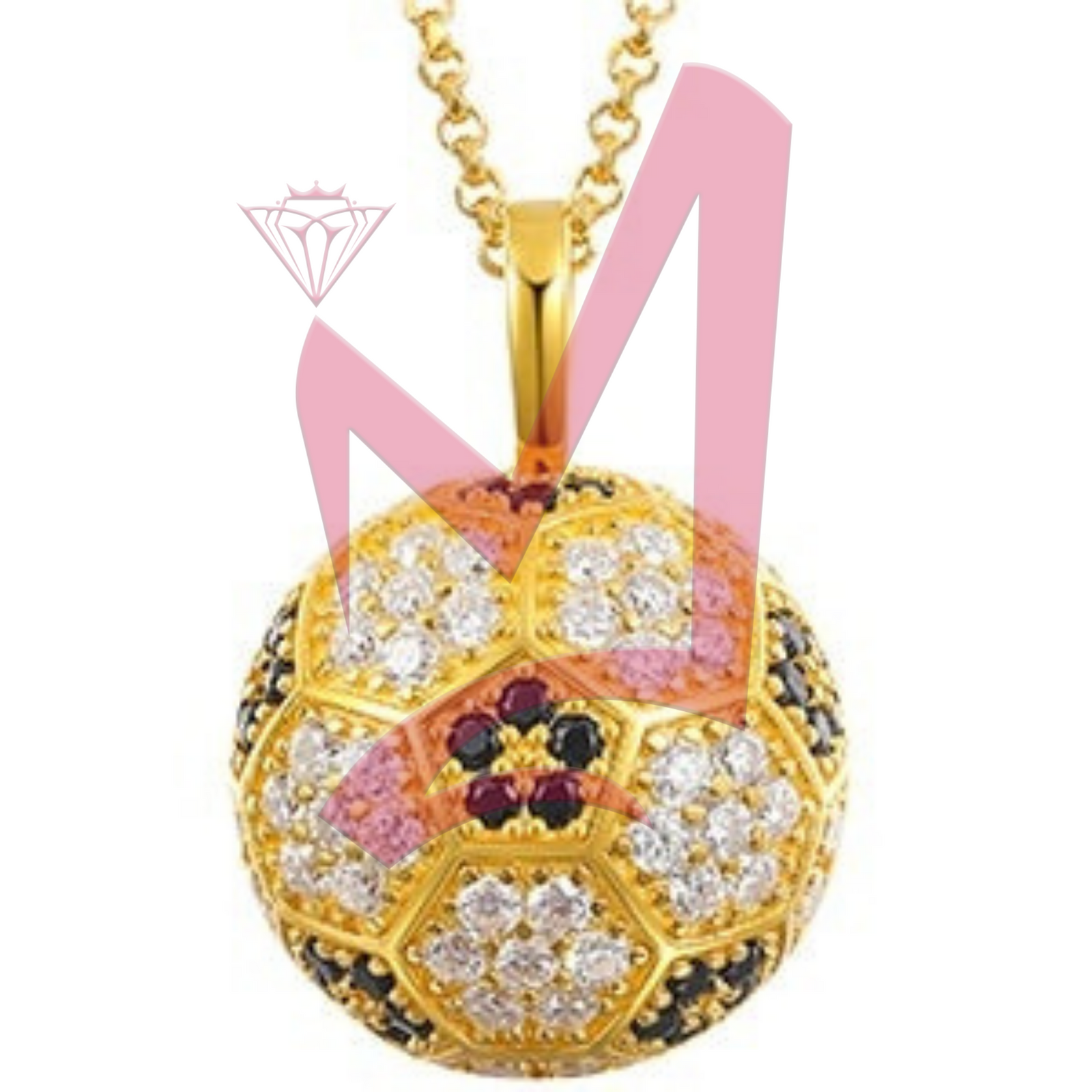 Iced Out Moissanite Sport Football Pendant 100% 925 Sterling Silver