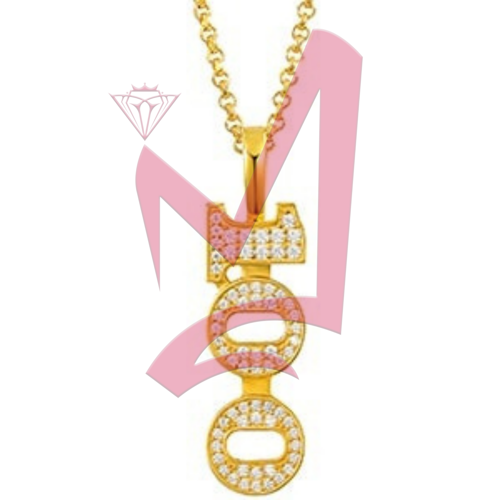 Moissanite 100 Shape Pendant 100% 925 Sterling Silver