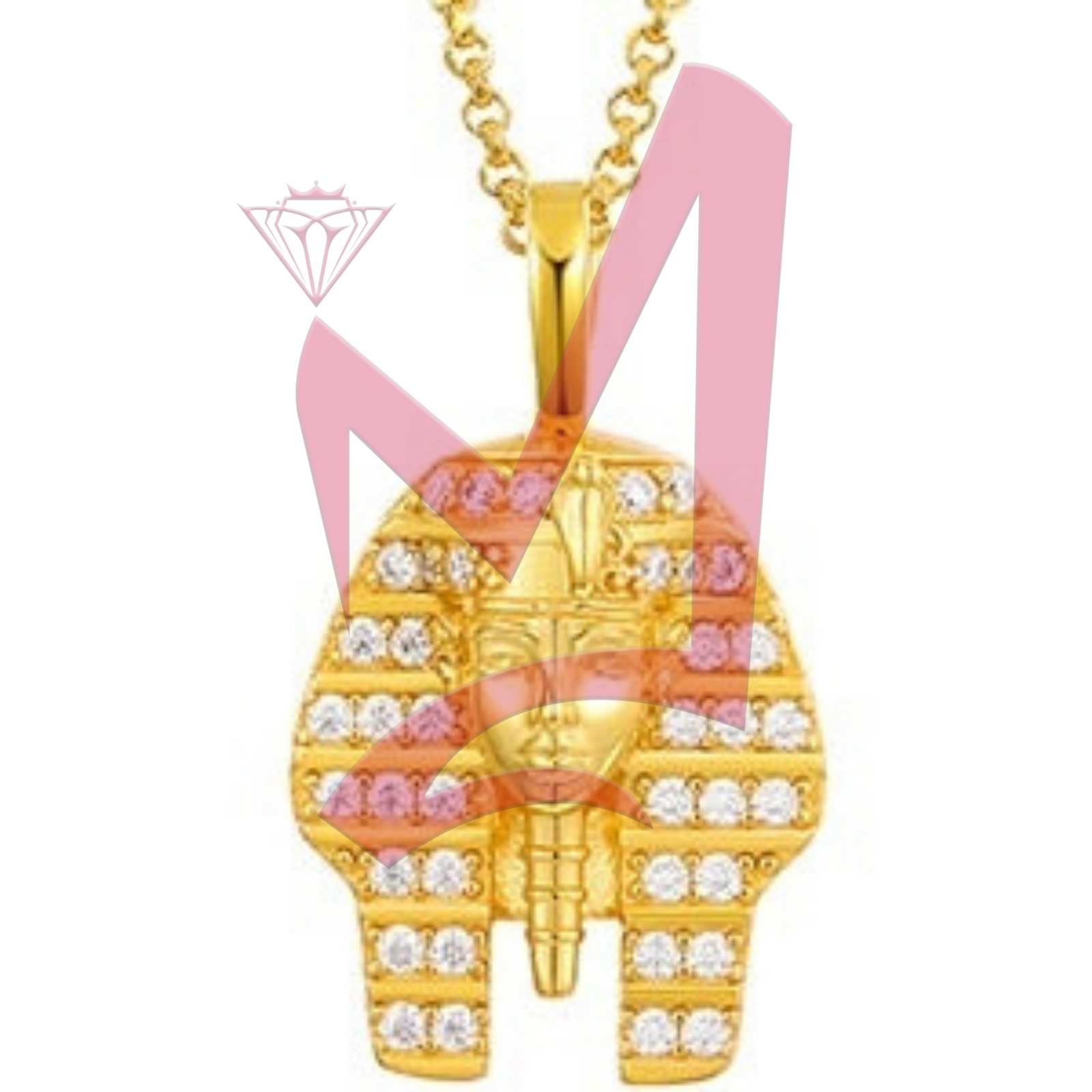 Moissanite Ancient Egyptian Pendant 100% 925 Sterling Silver