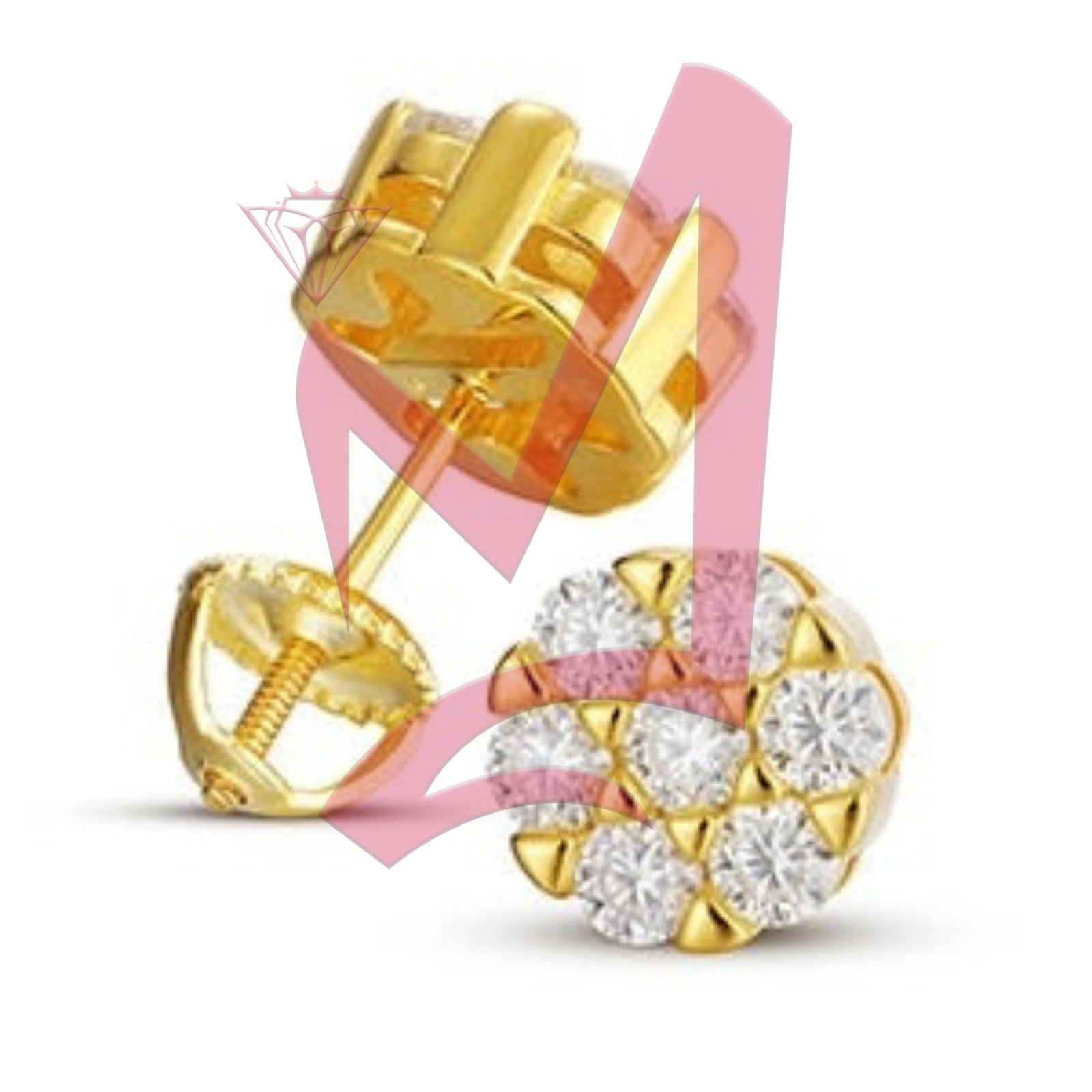 Moissanite Dimond D Color Round Earrings 100 % 925 Sterling Silver