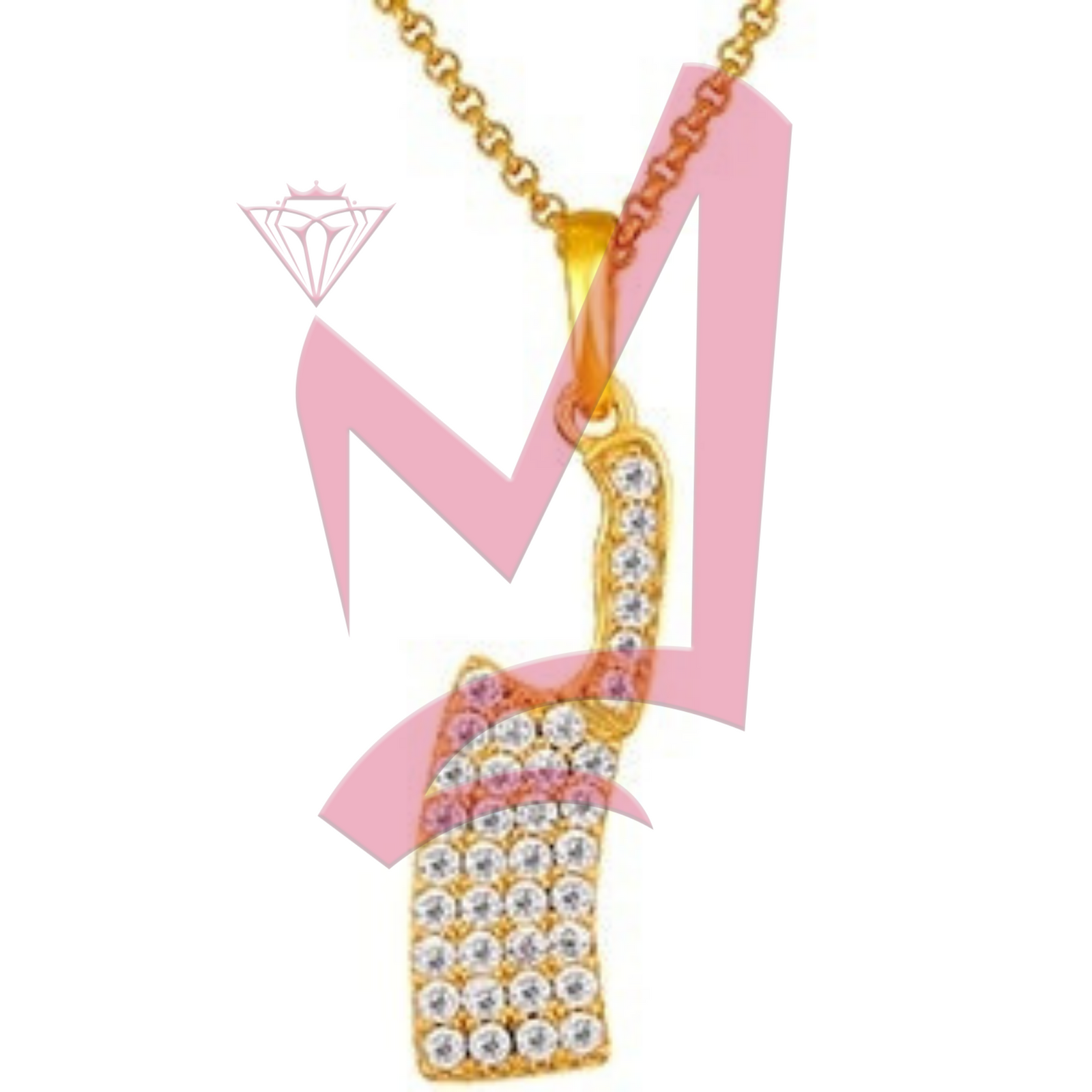 Moissanite Knife pendant 925 Sterling Silver