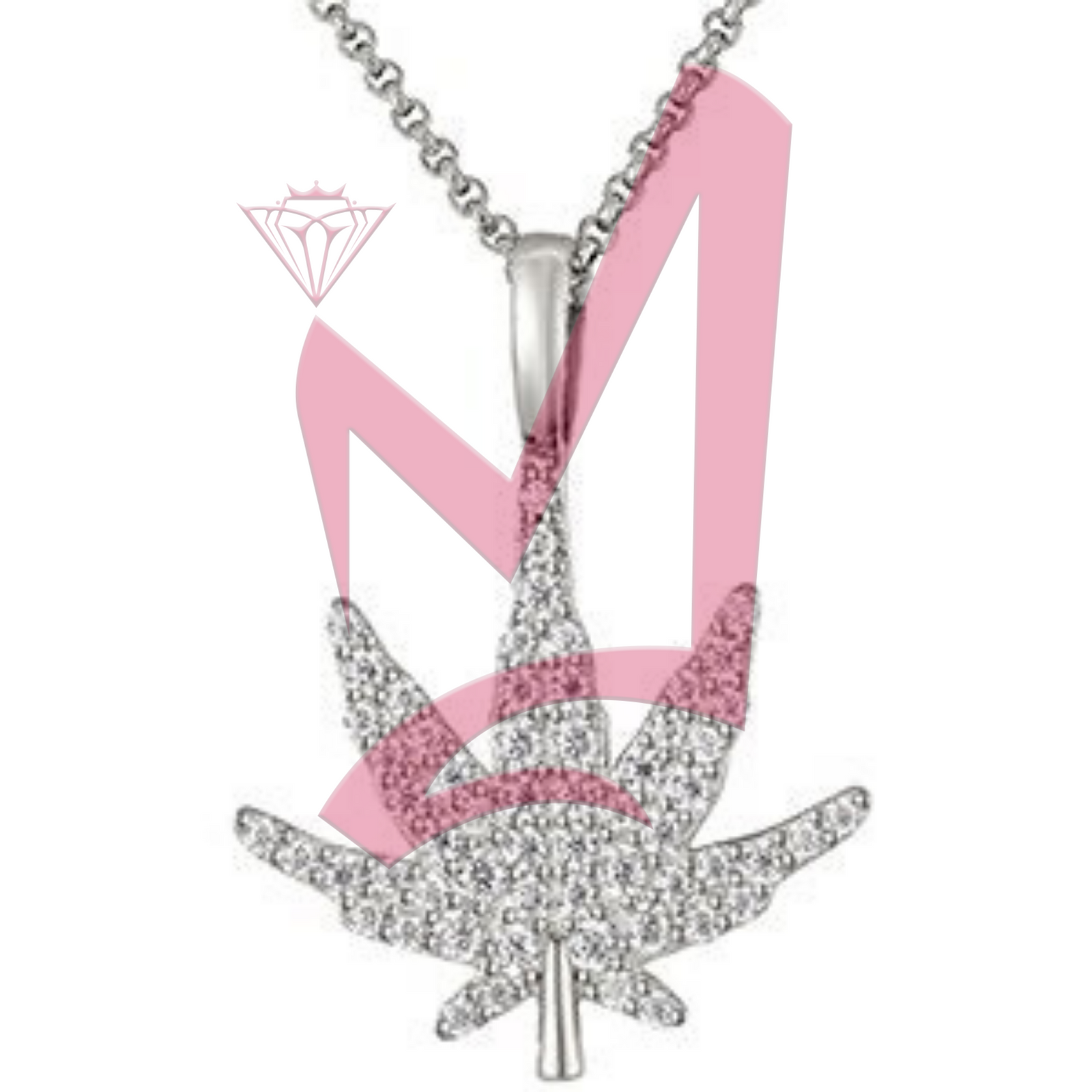 Moissanite Maple Leaf Pendant 100% 925 Sterling Silver