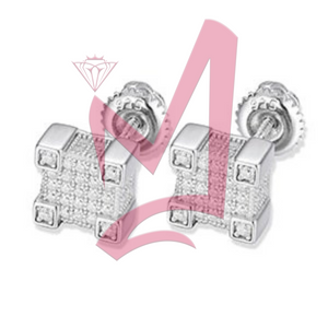 Real D Color Moissanite Diamond Earrings 100% 925 Sterling Silver