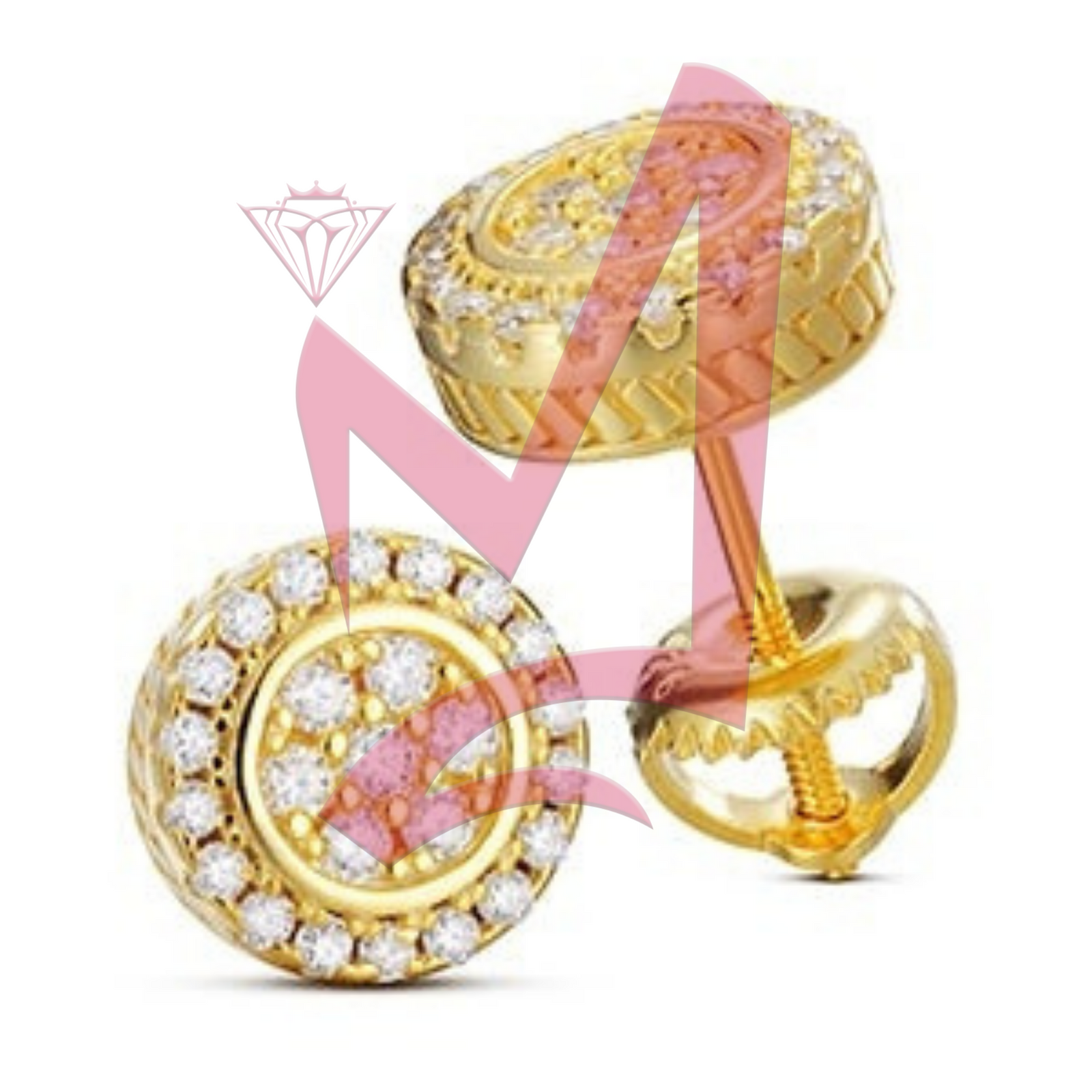 Round D Color Moissanite Earrings 100% 925 Sterling Silver