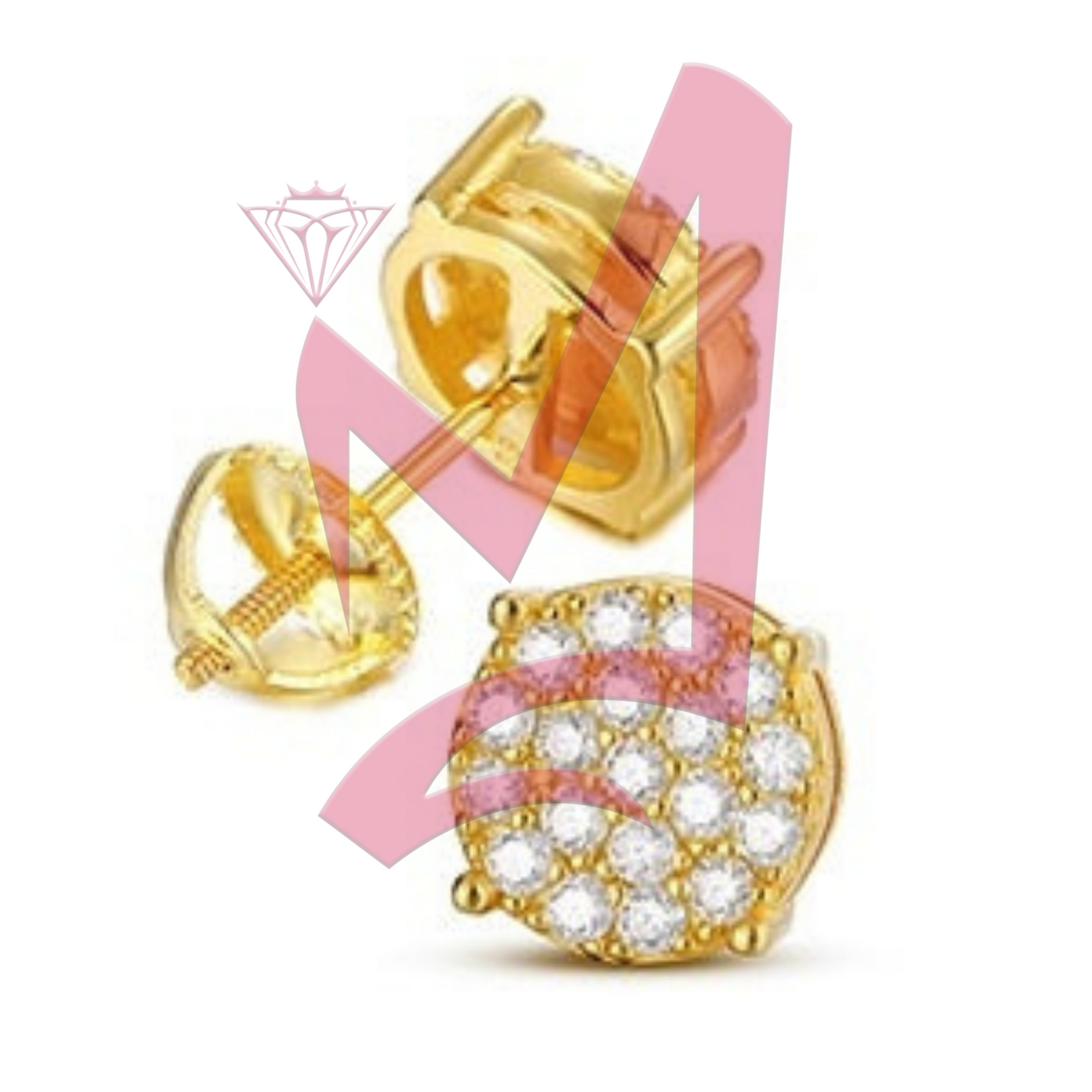 Round D Color Moissanite Earrings 100% 925 Sterling Silver