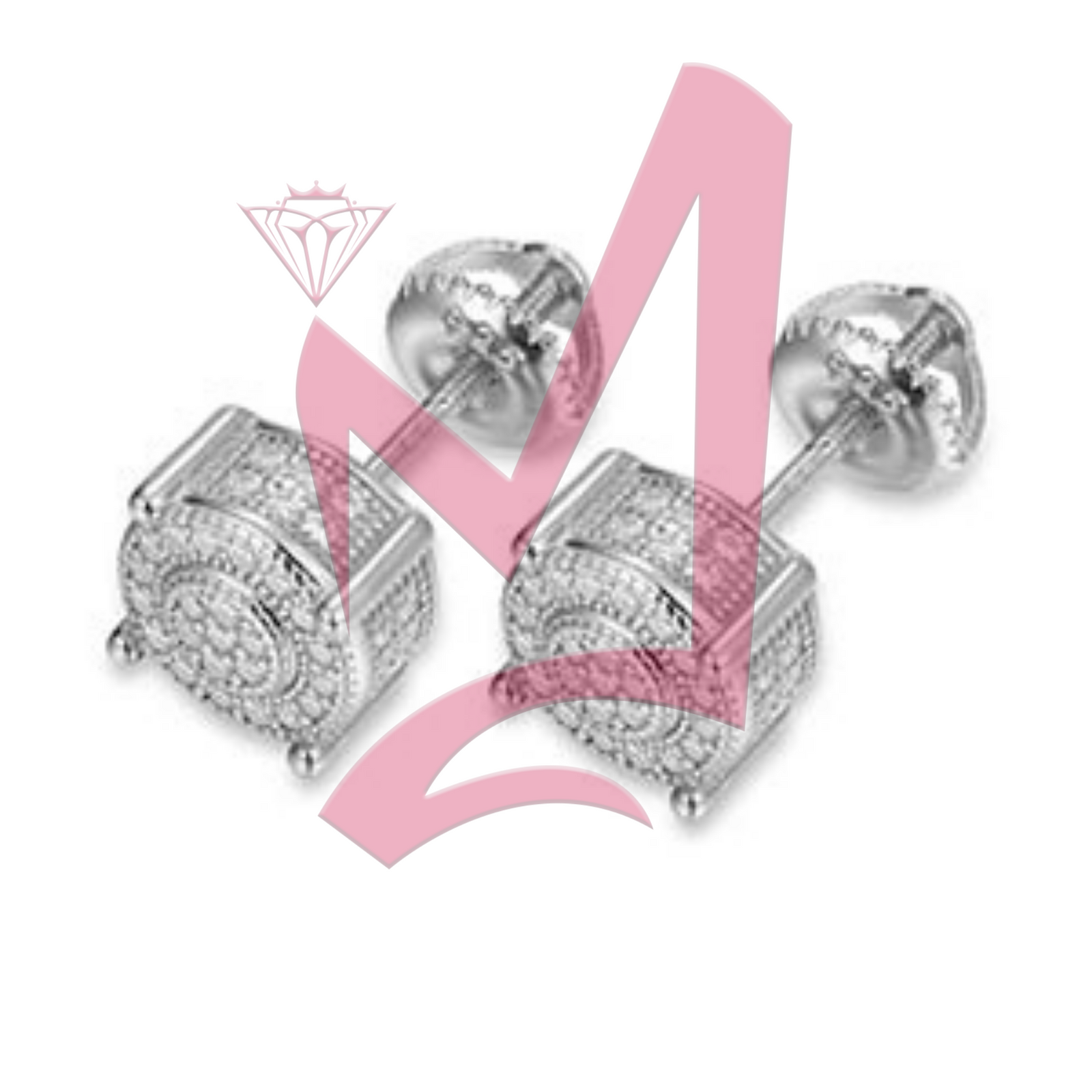 Round Stud Moissanite Earrings 100% 925 Sterling Silver