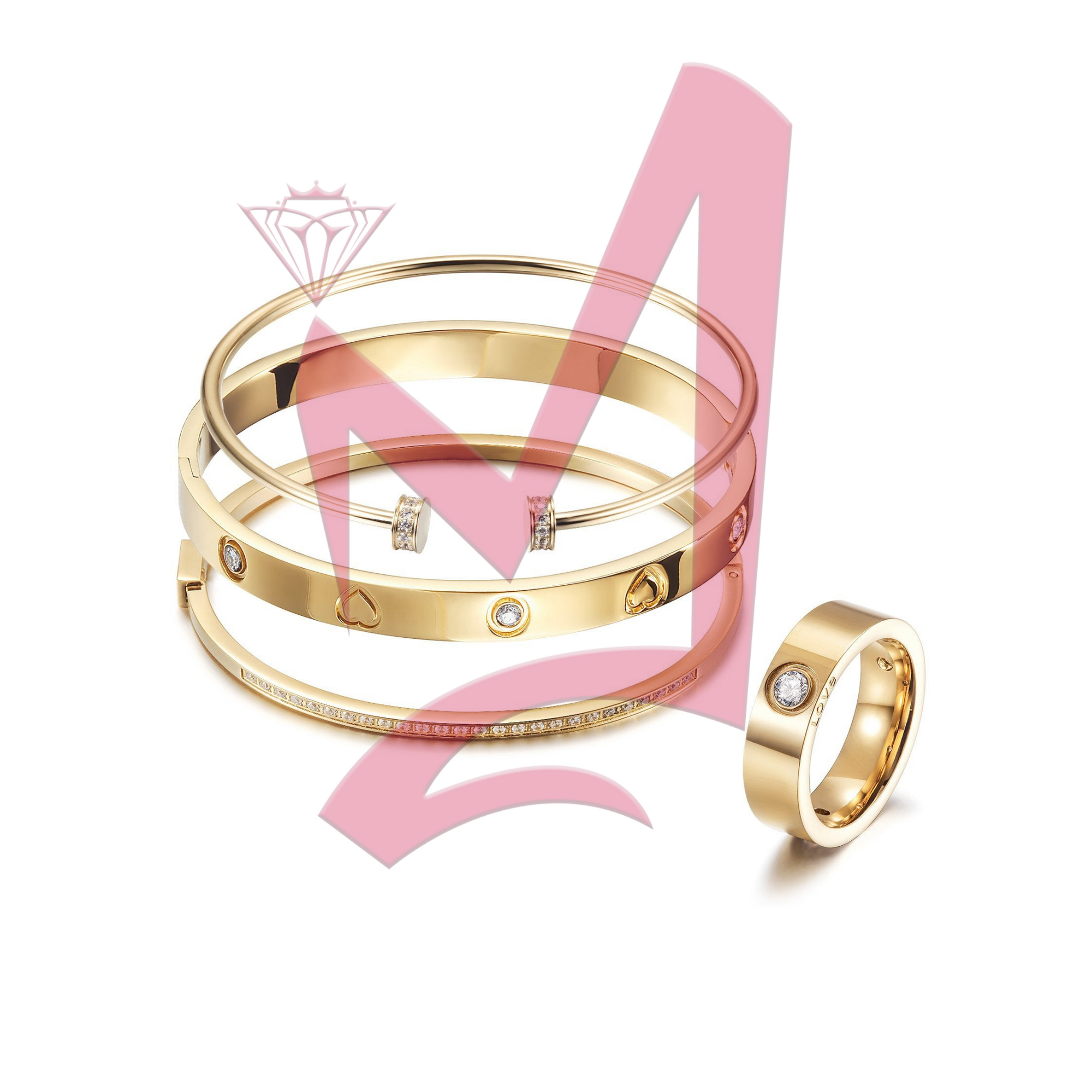 Layered Bangle Ring Set