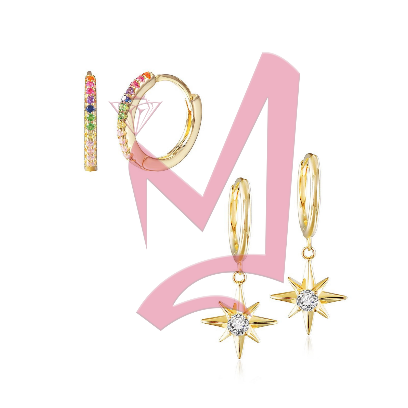Starburst Rainbow Hoop Sets