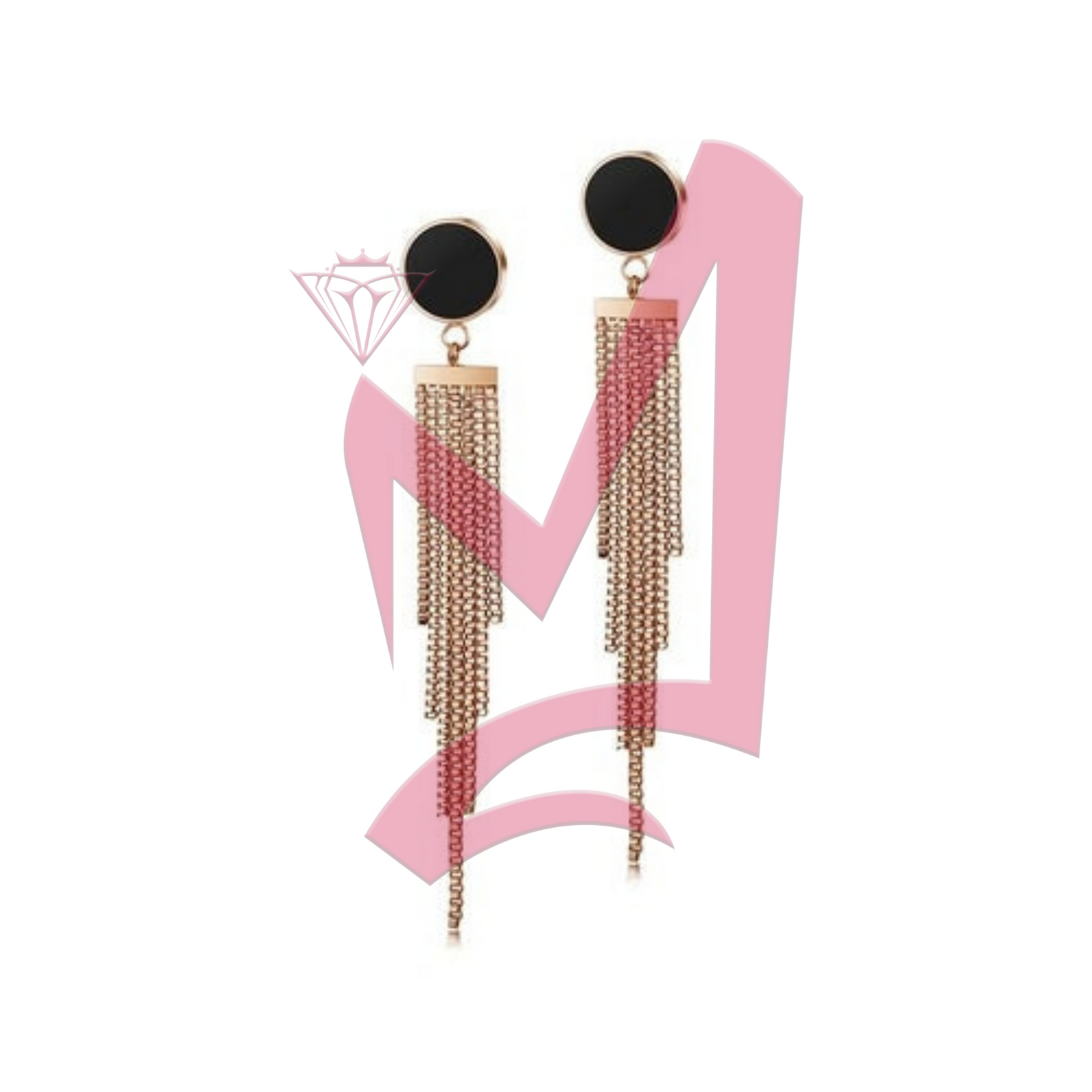 Long Tassel Drop in 14K Plated Gold Earrings