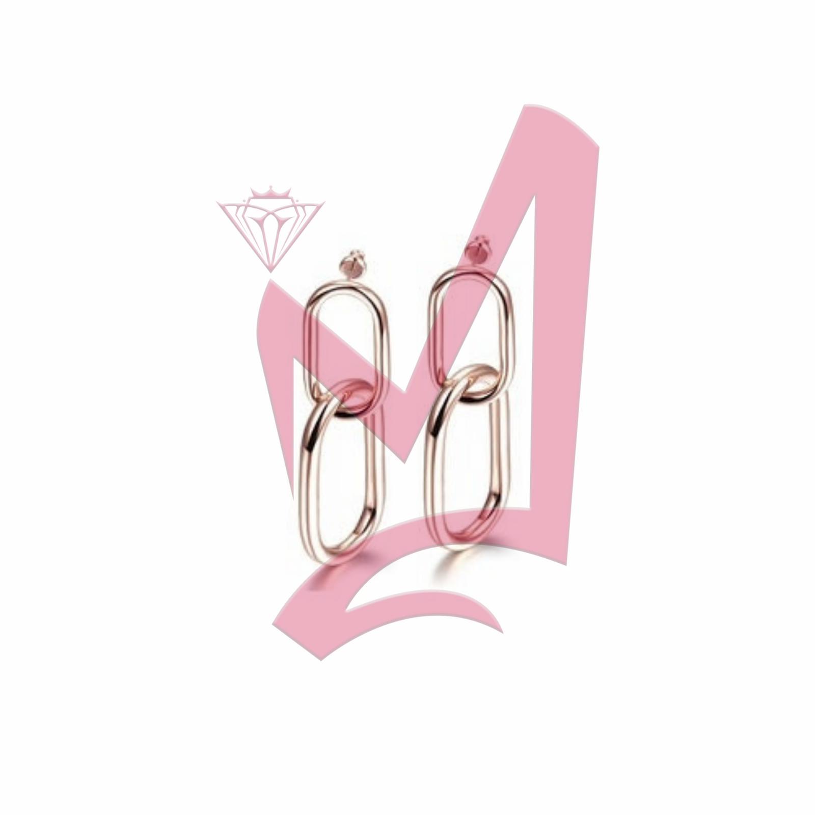 Interlocking Hoop in 14K Plated Gold Earrings