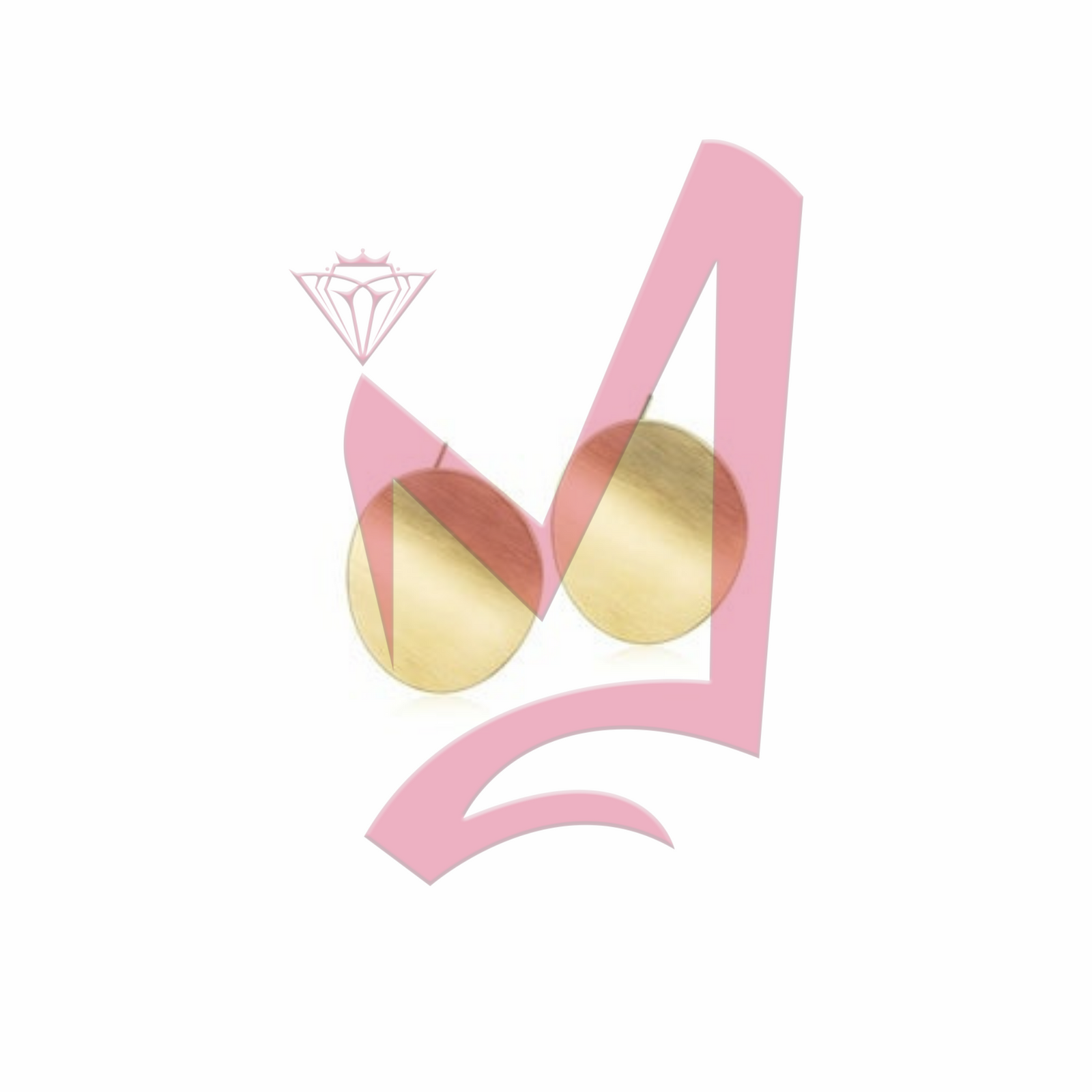 Disc Statement in 14K Plated Gold Earrings