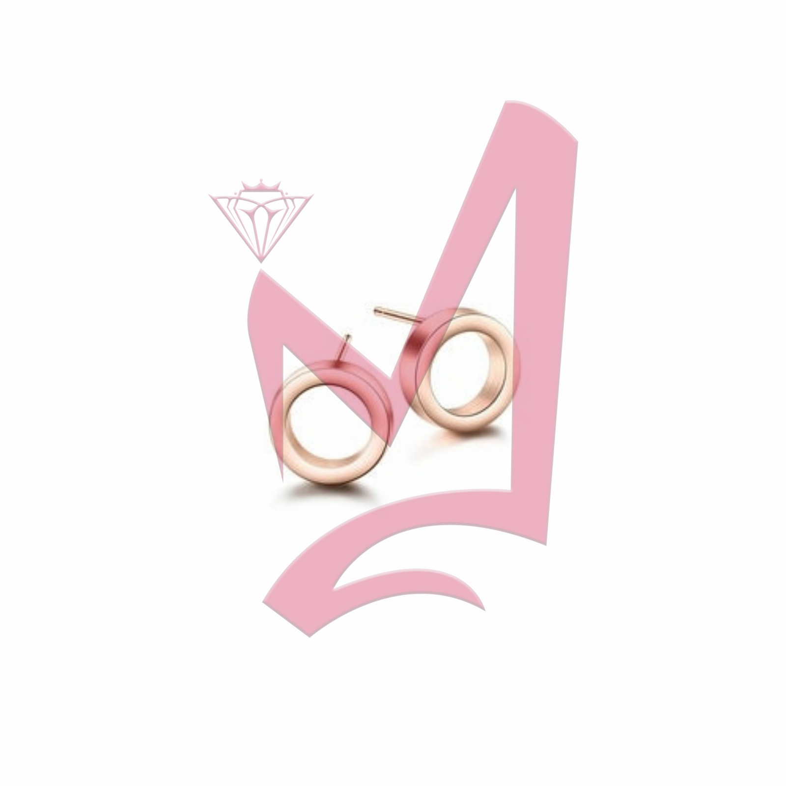 Open Circle Stud in 14K Plated Gold Earrings