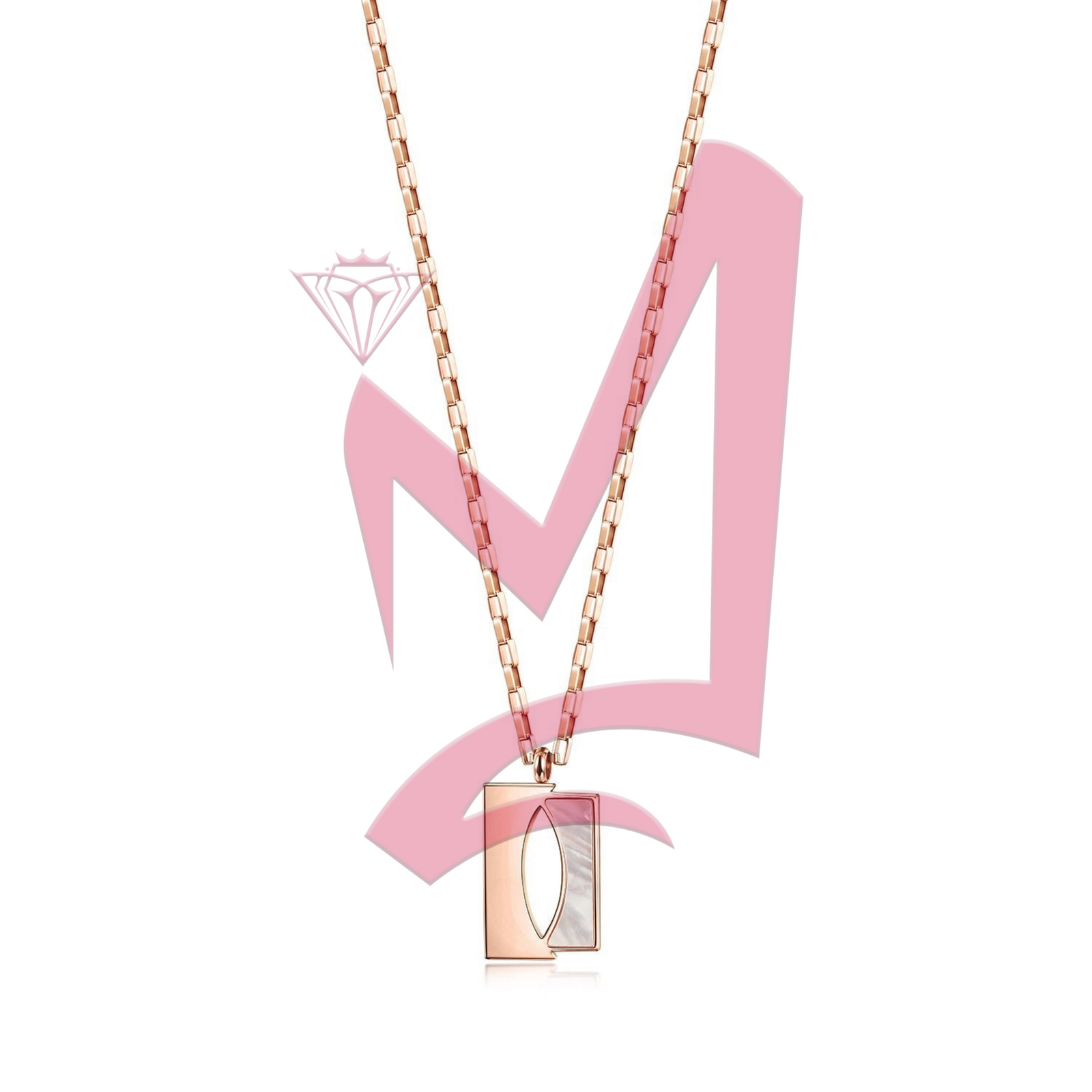 Square Shell in 14K Plated Gold Necklace