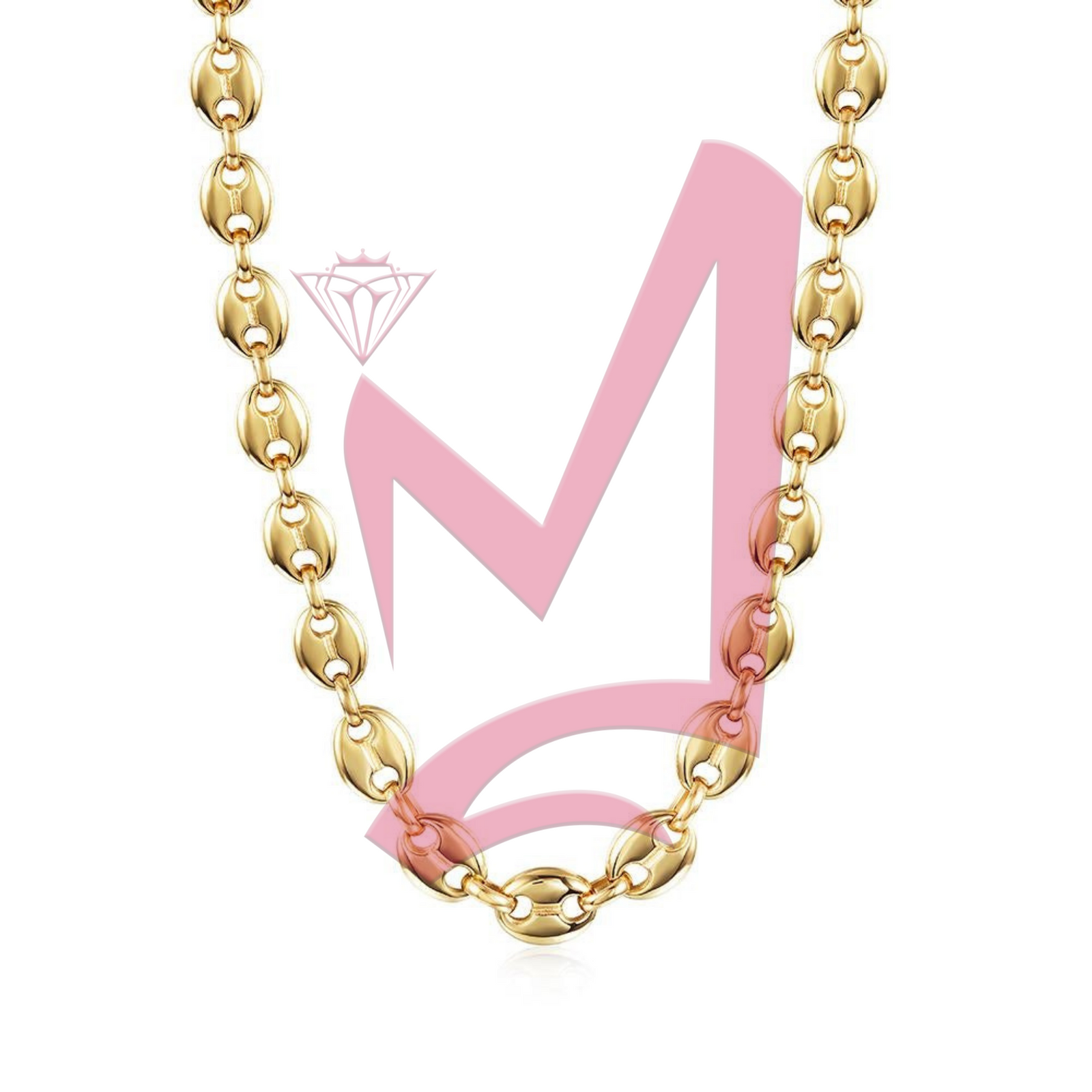 Coffee Bean Chain in 14K Plated Gold Necklace