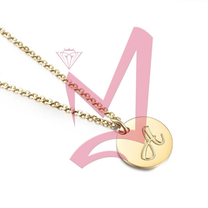 Gold Initial Charmy in 14K Plated Gold Necklace