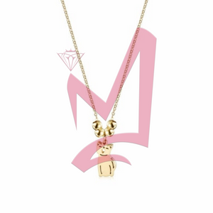 Cat Charm in 14K Plated Gold Necklace