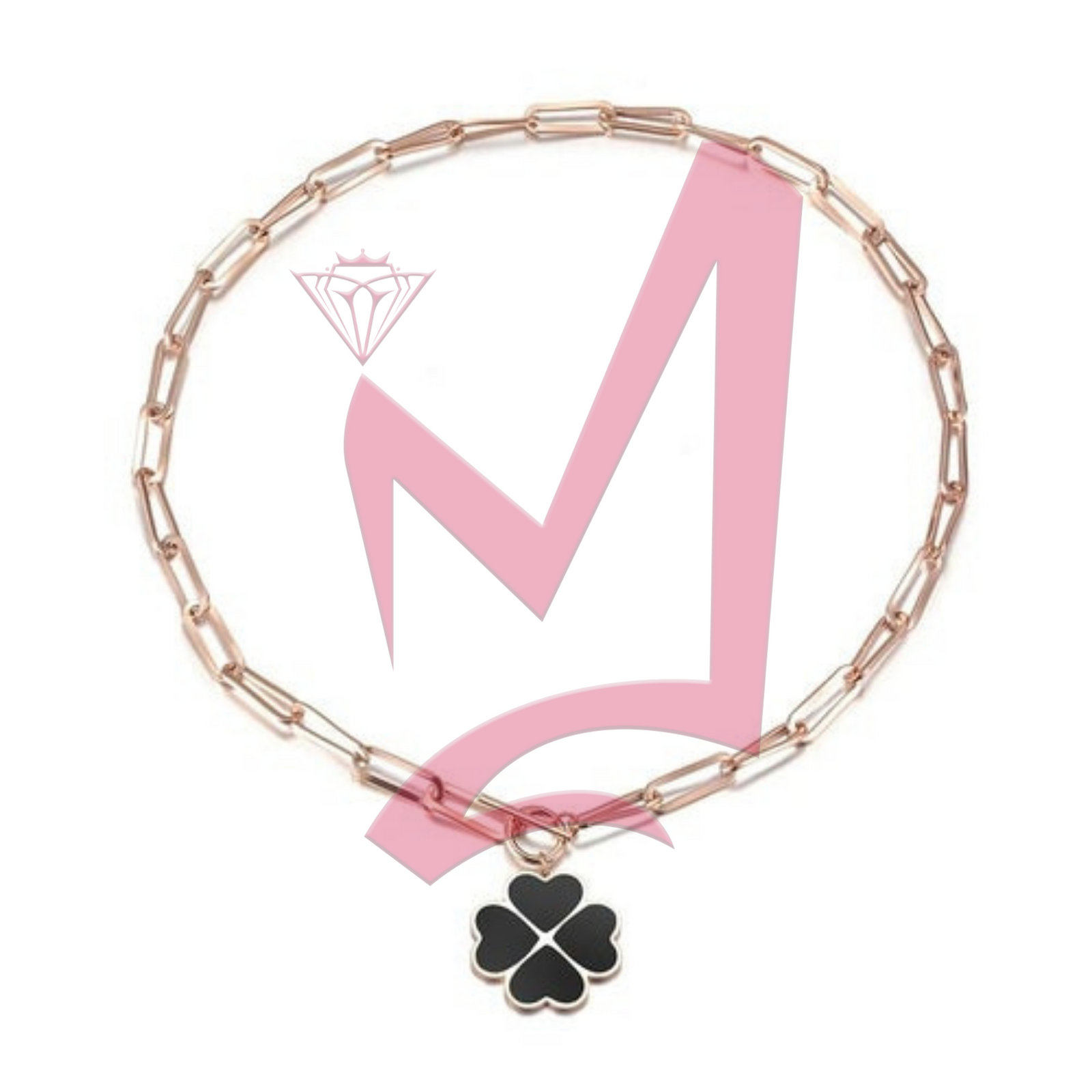 Lucky Four-Leaf Charm in 14K Plated Gold Necklace