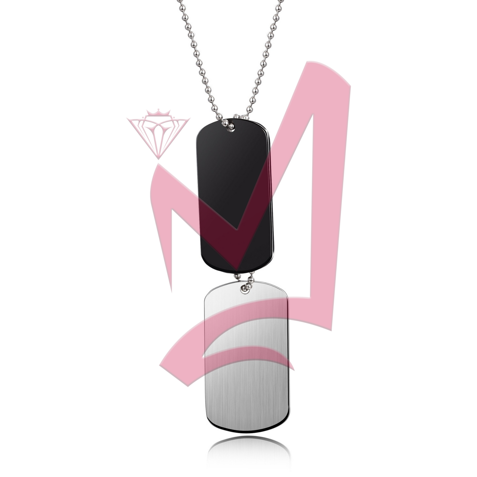 Bespoke Tag Pendant in 14K Plated Gold Necklace