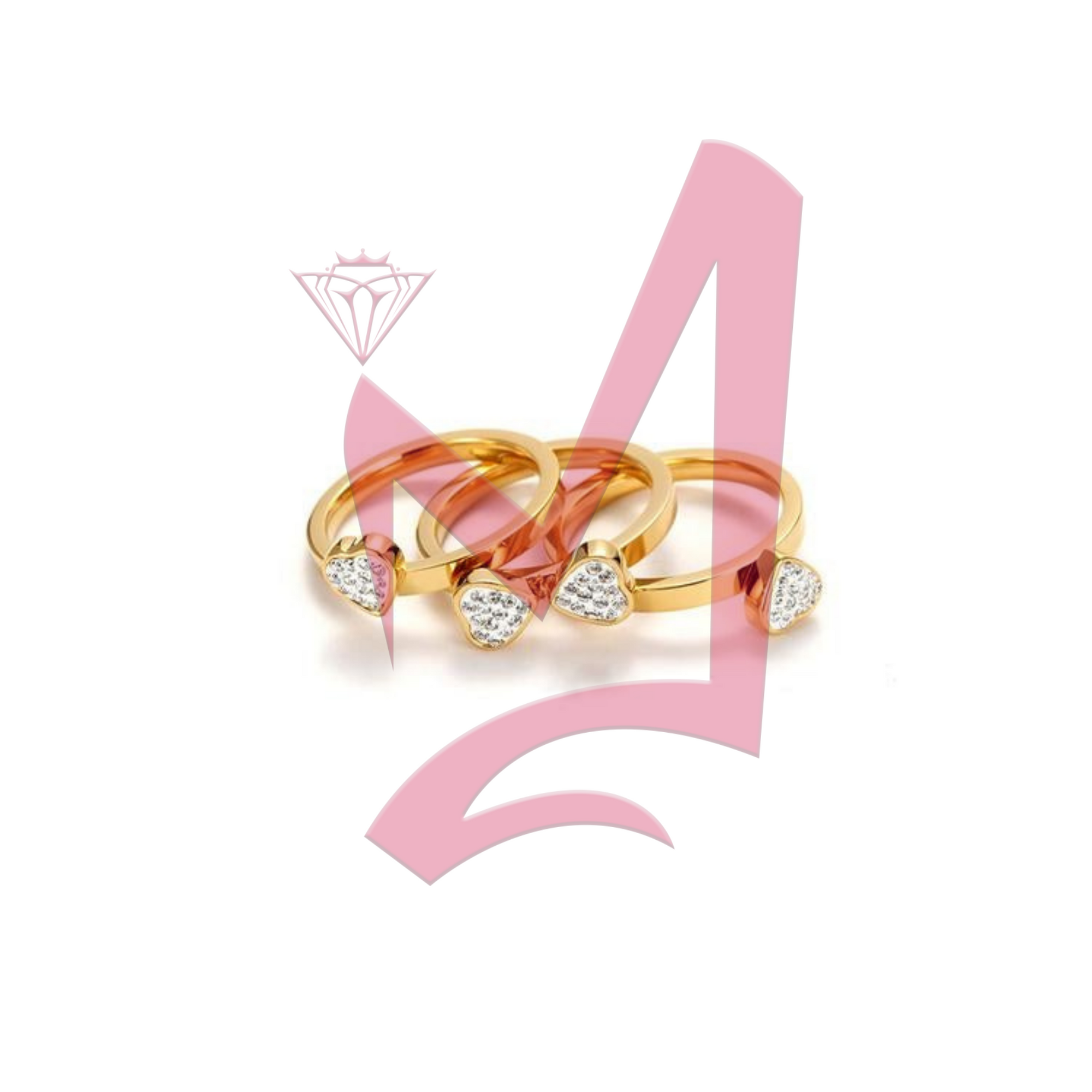 3-Stack Clover in 14K Plated Gold Set