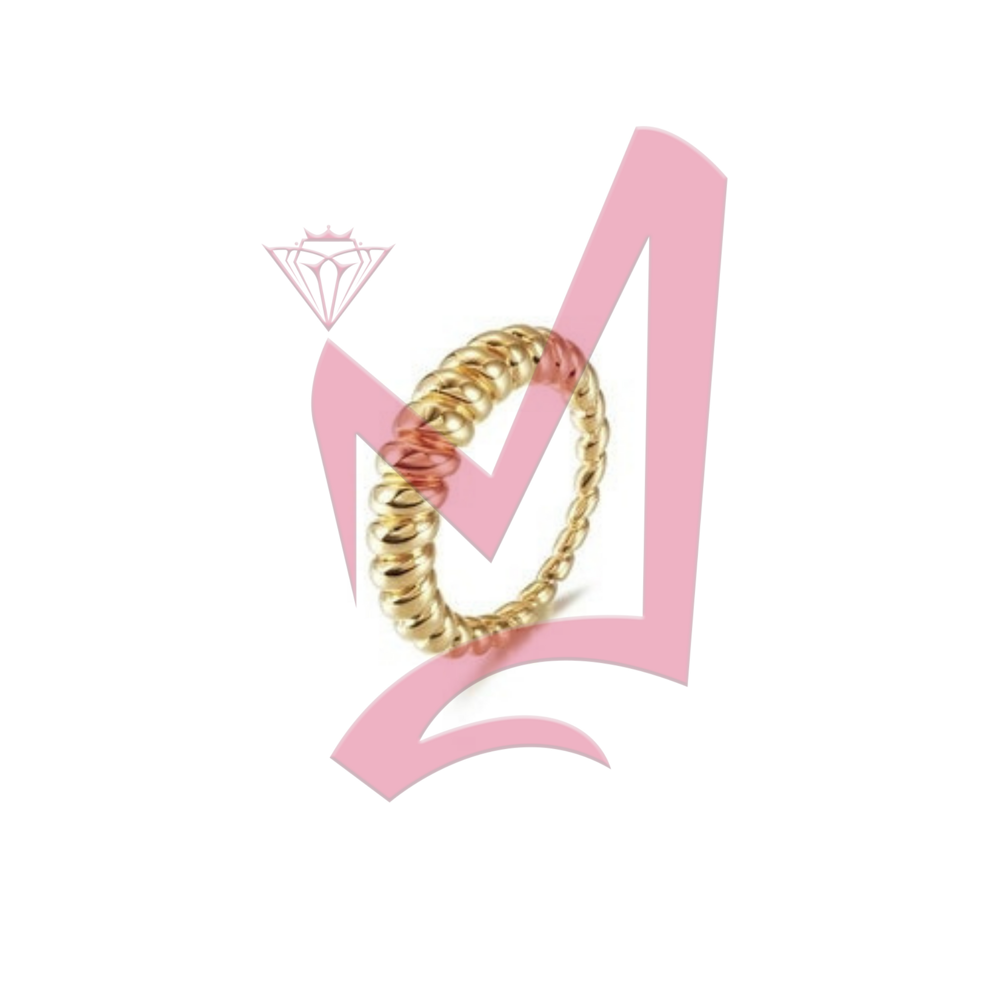 Croissant in 14K Plated Gold Ring