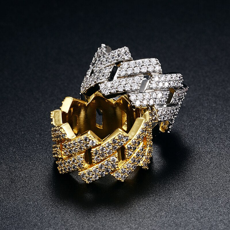 12mm Width Micro Pave Cubic Zircon Ring