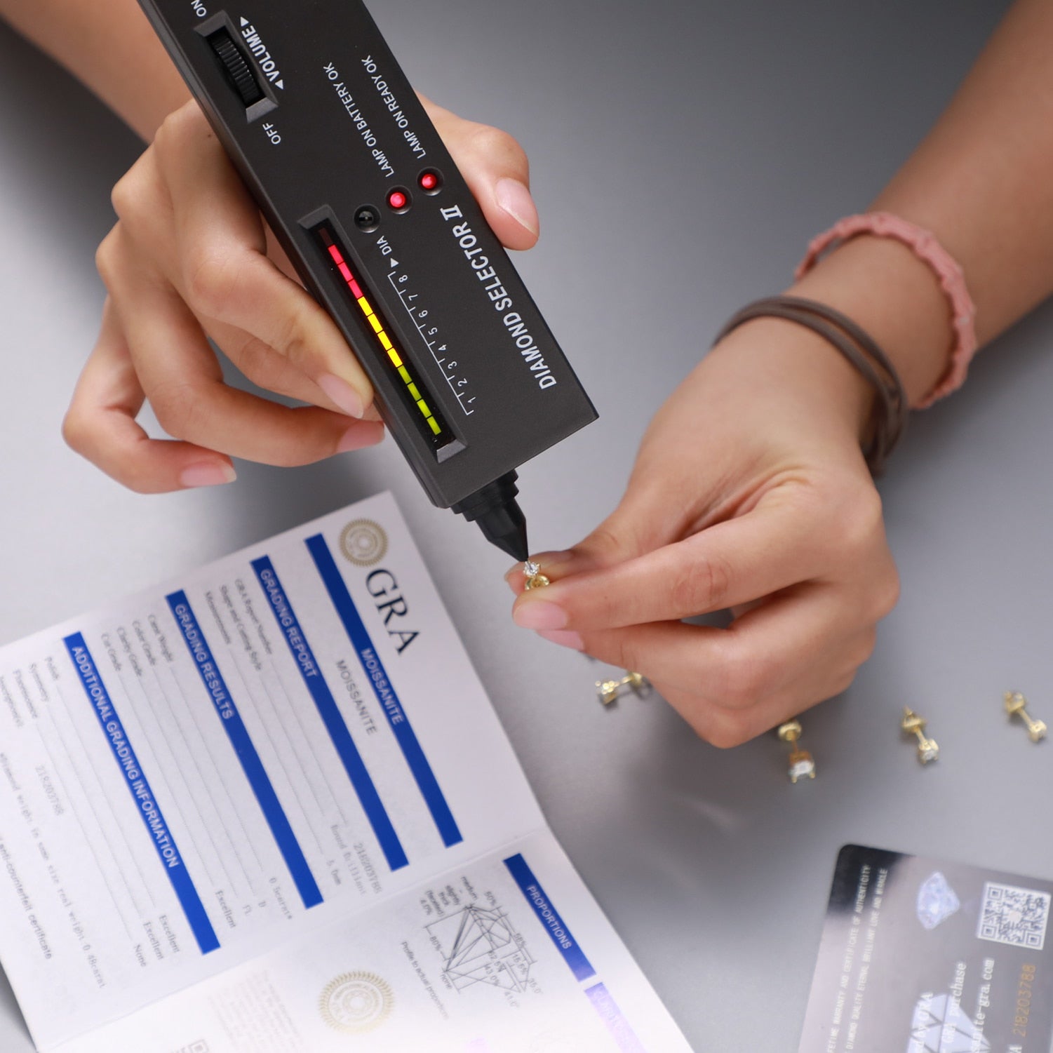 Round D Color Moissanite Earrings 100% 925 Sterling Silver